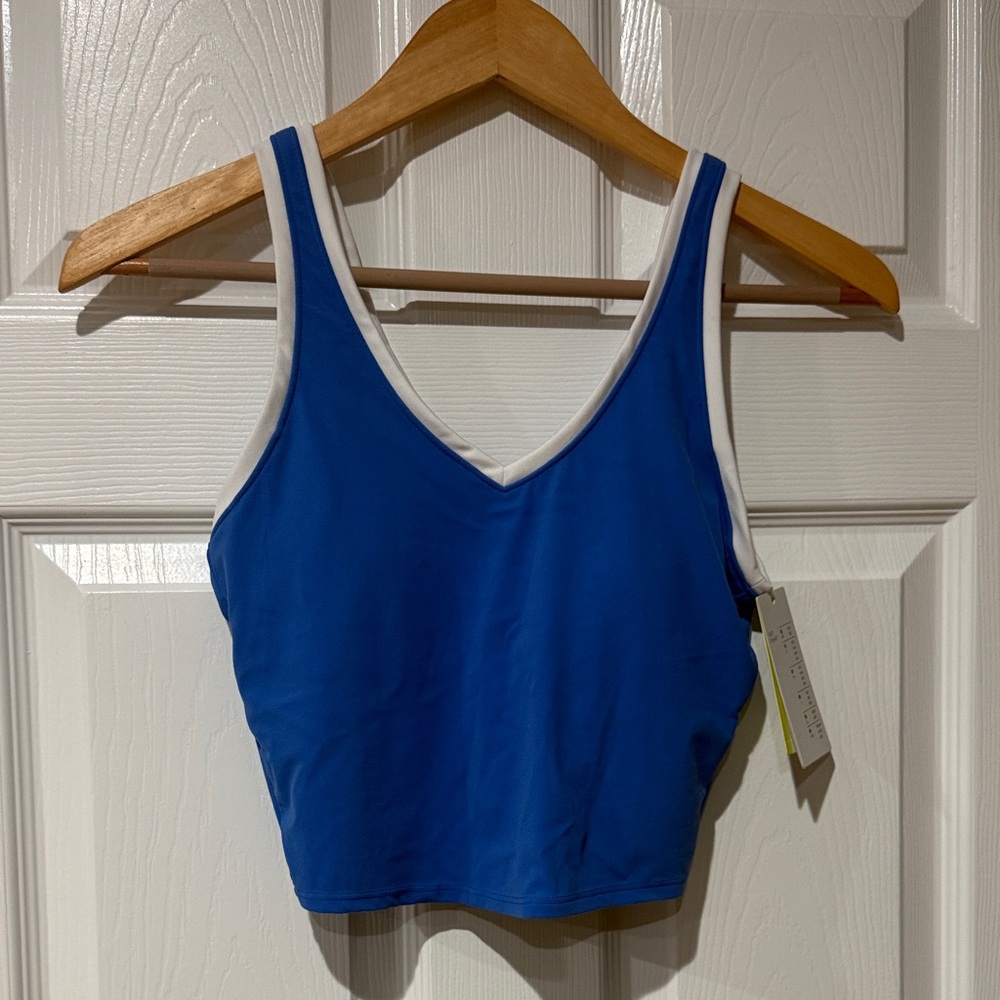 All in motion- Blue and White Tank Top size S NWT